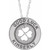 14K White Gold Engravable Good Luck Token Necklace