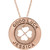 14K Rose Gold Engravable Good Luck Token Necklace