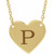 14K Yellow Gold Engravable Heart Necklace