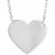 14K White Gold Engravable Heart Necklace
