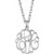 14K White Gold 3-Letter Script Monogram Necklace