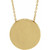 14K Yellow Gold Engravable Scroll Disc Necklace