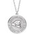 14K White Gold  .01 CTW Natural Diamond Engravable Graduation Necklace