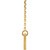 14K Yellow Gold  .03 CT Natural Diamond Bar Engravable Necklace