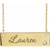 14K Yellow Gold  .03 CT Natural Diamond Bar Engravable Necklace