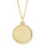 14K Yellow Gold Engravable Beaded Disc Necklace