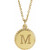 14K Yellow Gold Engravable Beaded Disc Necklace