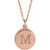 14K Rose Gold Engravable Beaded Disc Necklace