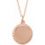 14K Rose Gold Engravable Beaded Disc Necklace