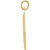 14K Yellow Gold Engravable Red Enamel Medical Identification Pendant