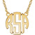 14K Yellow Gold 3-Letter Block Monogram Necklace