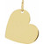 14K Yellow Gold Engravable Heart Pendant