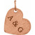 14K Rose Gold Engravable Heart Pendant