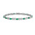 14k White Gold Diamond and Emerald Infinity Bracelet