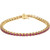 14K Yellow Gold Natural Ruby Line 7" Bracelet
