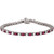 14K White Gold Natural Ruby & 2-1/3 CTW Natural Diamond 7" Bracelet