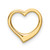 14K Yellow Gold Polished Heart Chain Slide