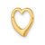 14K Yellow Gold Polished Heart Chain Slide