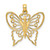 14K Yellow Gold Cut-Out Butterfly Charm