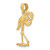 14K Yellow Gold 3-D Flamingo Charm