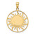 14k Yellow Gold Diamond-Cut Sun with Moon and Stars Charm