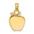 14K Yellow Gold Polished Apple Charm