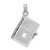 14k White Gold 3-D Holy Bible with Lord's Prayer Moveable Charm