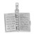 14k White Gold 3-D Holy Bible with Lord's Prayer Moveable Charm