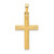 14k Yellow Gold 31x15mm Brushed and Polished Latin Cross Pendant