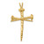 14K Yellow Gold 42x25mm Polished Nail Cross Charm