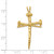 14K Yellow Gold 42x25mm Polished Nail Cross Charm