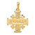 14k Yellow Gold 32x22mm Jerusalem Cross Pendant