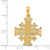14k Yellow Gold 32x22mm Jerusalem Cross Pendant