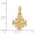 14k Yellow Gold 21x13mm Jerusalem Cross Pendant