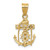 14k Yellow Gold 26x14mm Mariners Cross Pendant