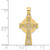 14k Yellow Gold 26x13mm Celtic Cross Pendant