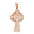 14k Rose Gold 26x13mm Celtic Cross Pendant