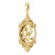 14K Yellow Gold Vintage-Inspired Floral Pendant