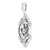 14K White Gold Vintage-Inspired Floral Pendant