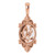 14K Rose Gold Vintage-Inspired Floral Pendant