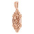14K Rose Gold Vintage-Inspired Floral Pendant