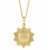 14K Yellow Gold Sun Necklace