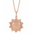 14K Rose Gold Sun Necklace