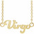 14K Yellow Gold Virgo Zodiac Necklace