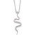 14K White Gold Snake Necklace