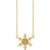 14K Yellow Gold Petite Snowflake Necklace