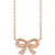 14K Rose Gold Bow Necklace