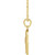 14K Yellow Gold Elephant Disc Necklace