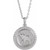 14K White Gold Elephant Disc Necklace