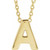 14K Yellow Gold Initial A Slide Pendant Necklace